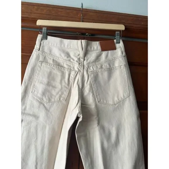 NWT J. Crew Women's Slouchy Boyfriend Denim Jeans in Ecru White (Beige) Size 24 - Picture 10 of 16